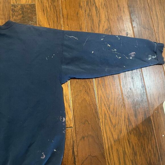 Vintage Hanes The Rock sweatshirt grunge paint markings - Picture 6 of 8